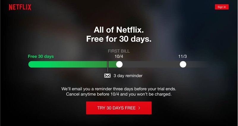 App Netflix, trải nghiệm app với 30 ngày dùng thử miễn phí
